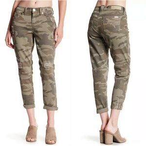 Seven7 Green Camouflage Easy Fit Skinny Jeans